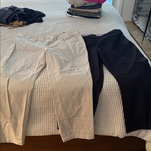 Talbots Cream and Black Women's Pants